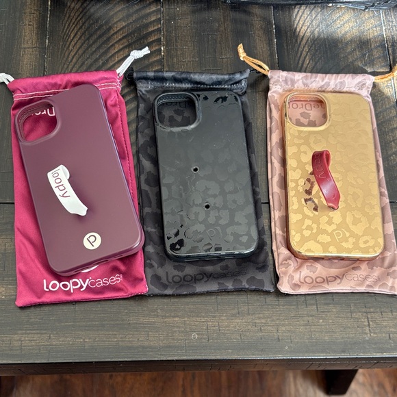 Loopy Case Trio - Burgundy Black Gold